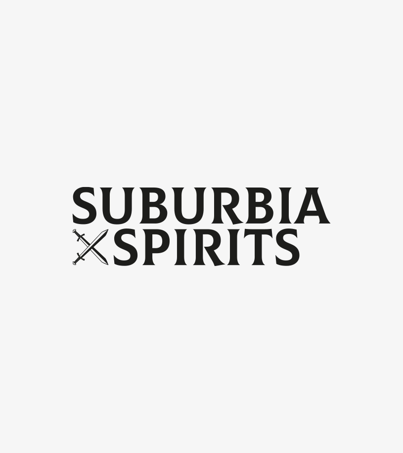 Logo von Suburbia Spirits schwarz auf weißem Hintergrund