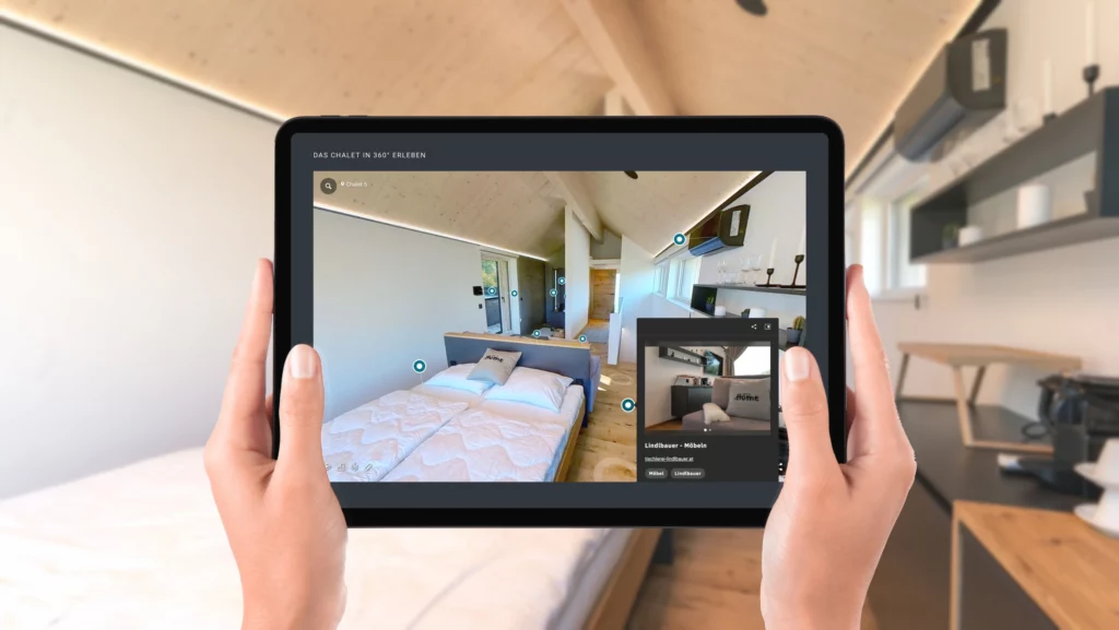 360 Grad Rundgang Visualisierung auf einem iPad