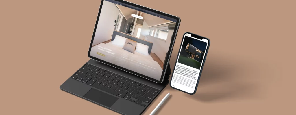 Chalet5 Visualisierung der Website auf Handy und Tablet